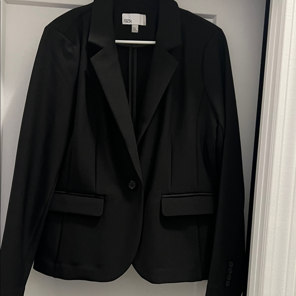 Casual Black Single-Button Blazer by New York & Company
